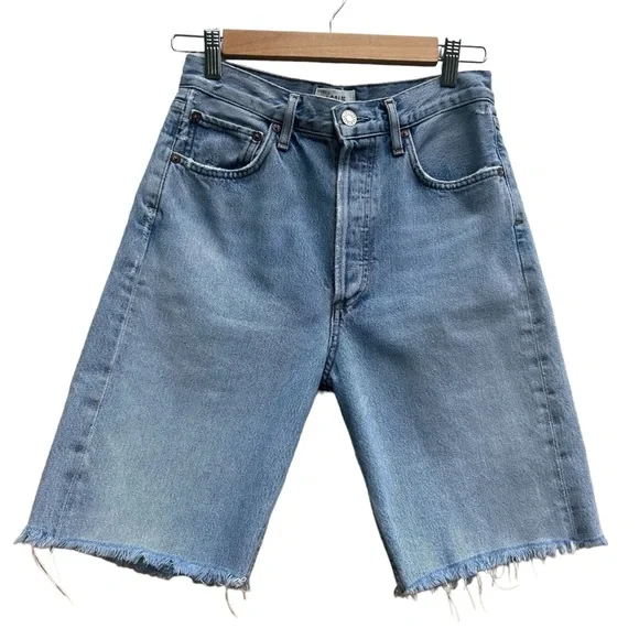 AGOLDE 90's Denim Shorts Size 24 in Blue Riptide High Rise- Bloggers Favorite